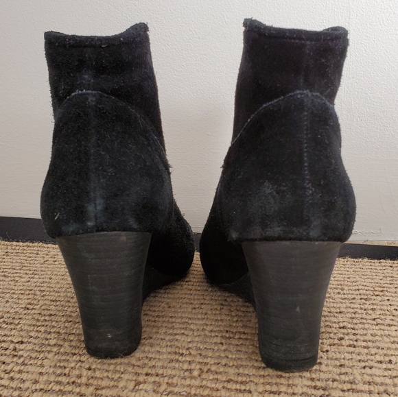 Suede Wedge Ankle Boots - Picture 2 of 7